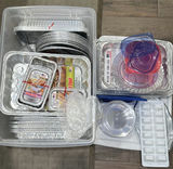 Assorted Aluminum Foil Pans and Plastic Food Storage Containers - thumbnail 1 of 5