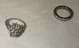 Two Silver-Tone Rings with Clear Stones - thumbnail 4 of 4