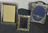 Green Glass Candlesticks, Iridescent Teapot, and Picture Frames - thumbnail 4 of 6
