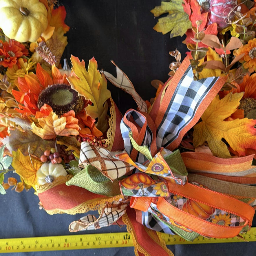 Decorative Fall Pumpkin and Floral Wreaths - image 7 of 8