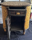 Woven Rattan and Bamboo Cabinet - thumbnail 3 of 4