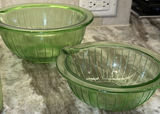 Vintage Green Mixing Bowls, Glass Bowls, and Shakers - thumbnail 4 of 9