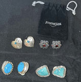 Collection of Southwestern Style Earrings and Judith Jack Pouch - thumbnail 1 of 8