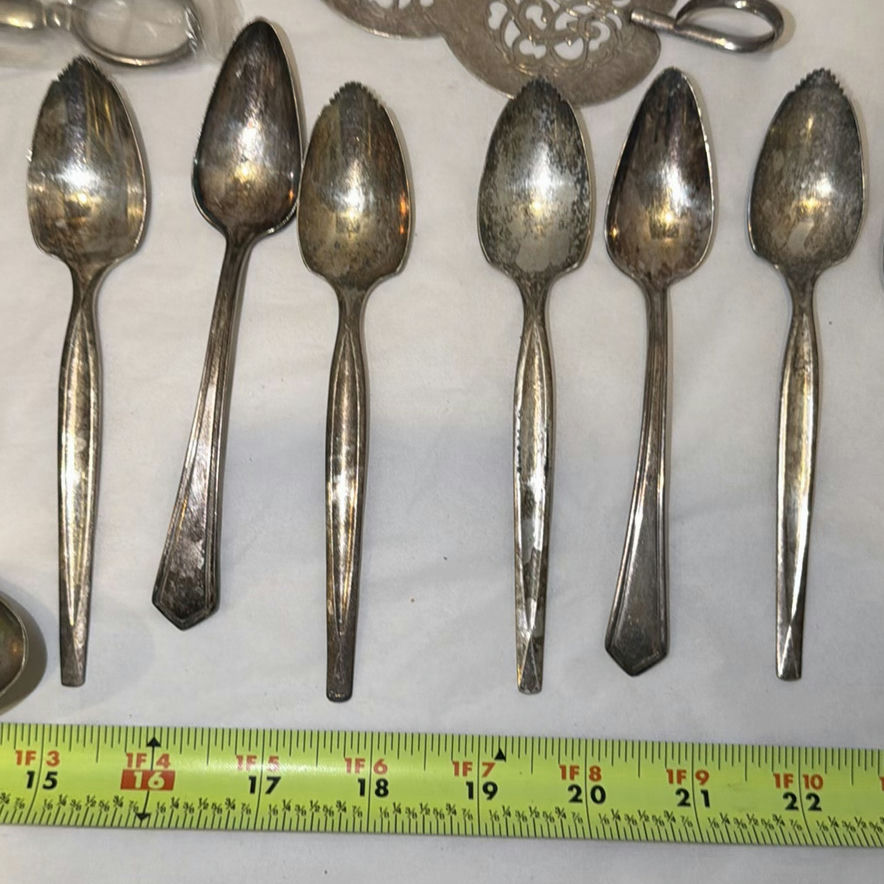 Assorted Silverplate Serving Utensils and Tray - image 4 of 8
