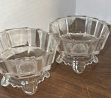 Vintage Glass Storage Jars and Vintage Food Grade Footed Glass Bowls - thumbnail 2 of 5