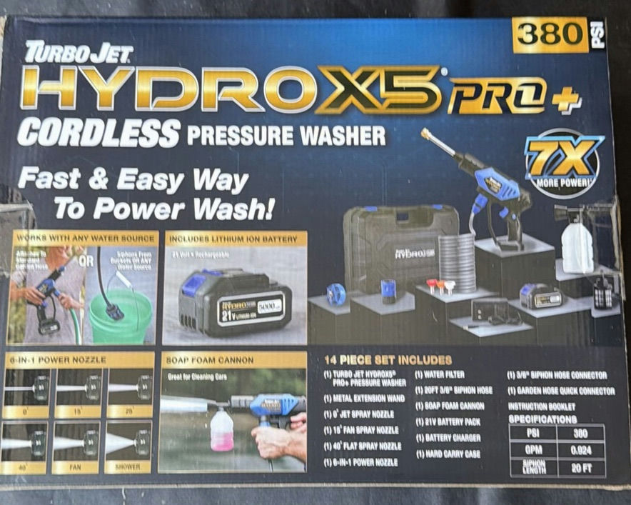 TurboJet Hydro X5 Pro+ Cordless Pressure Washer - image 2 of 5