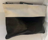 Eileen Fisher Black and White Leather Clutch Bag - thumbnail 2 of 5