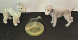Bedlington Terrier Figurines and Stone Dish - thumbnail 1 of 9