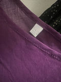 Johnny Was White Embroidered Blouse, Purple Camisole, and Eileen Fisher Black Beaded Top - thumbnail 4 of 11