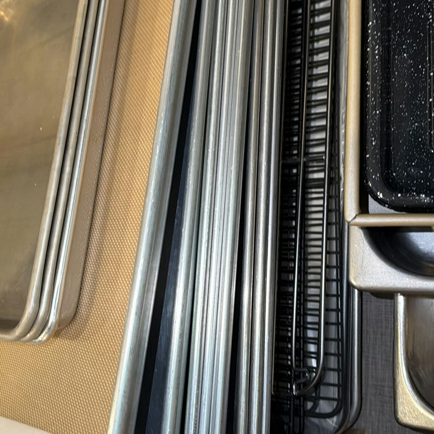 Assorted Baking Pans, Baking Sheets, Cooling Racks, Silicone Mats, Rolling Pins, and Flour Sifter - image 2 of 5