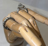 Two Silver-Tone Rings with Clear Stones - thumbnail 3 of 4