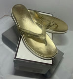 Coach Lyndsey Gold Thong Sandals Size 10 - thumbnail 1 of 5