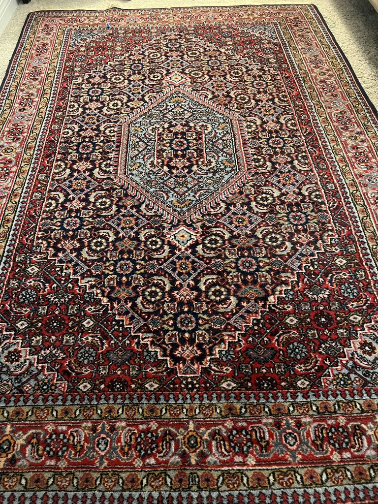 Patterned Area Rug w/ Pad - image 1 of 9