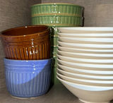 Assorted Ceramic Bowls, Ramekins, Pitchers, and Green Glass Mugs - thumbnail 3 of 7