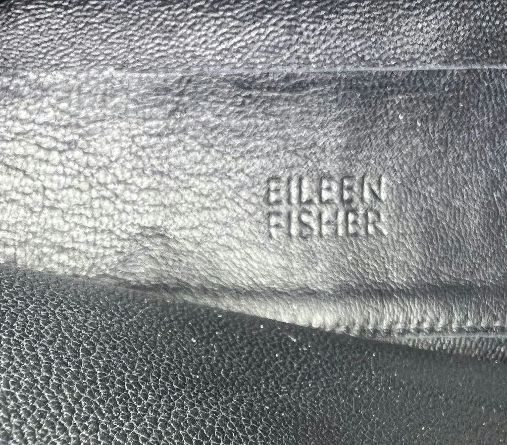 Eileen Fisher Blue Textured Leather Clutch Bag - image 3 of 4