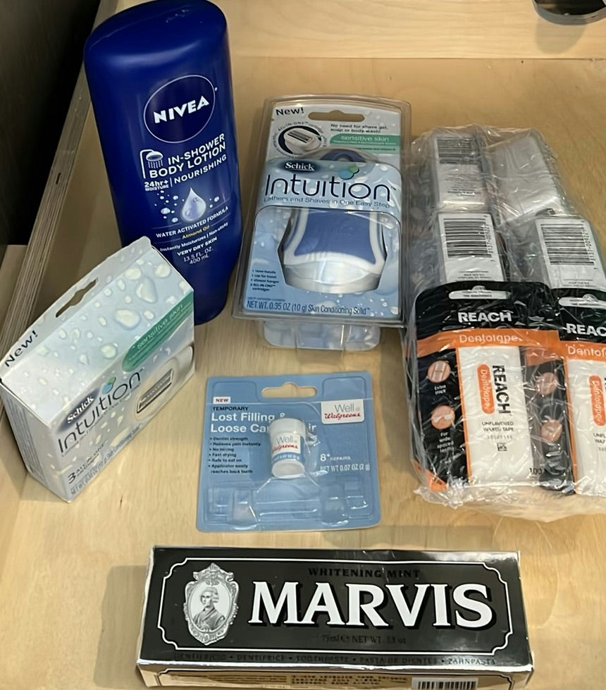 Nivea Body Lotion, Schick Intuition Razors, Reach Dentotape, Marvis Toothpaste, and Walgreens Dental Repair - image 1 of 5