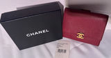 Chanel Dark Red Leather Wallet Purse with Box - thumbnail 2 of 5
