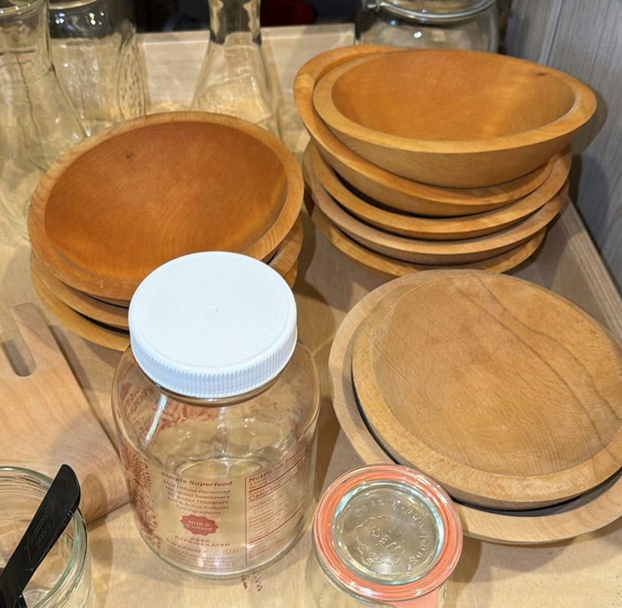 Wooden Bowls, Plates, Utensils, and Glass Storage Jars - image 2 of 6