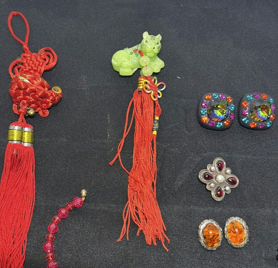 Assorted Costume Jewelry and Decorative Tassel Ornaments - image 3 of 7