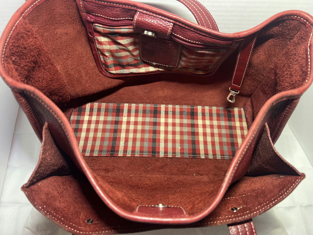 Brighton Red Leather Tote Bag - image 2 of 6