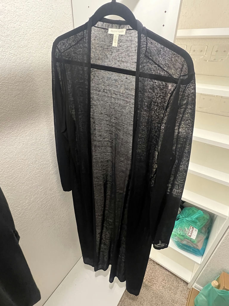 Eileen Fisher Black Cardigans and Sleeveless Jacket - image 8 of 9