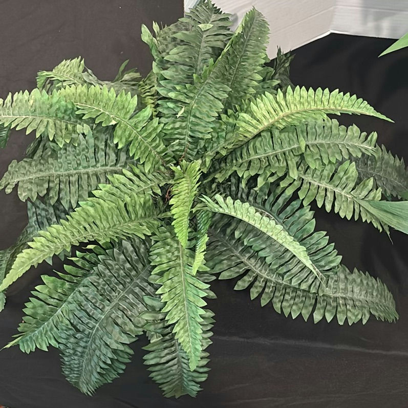 Artificial Plants in Woven Baskets and Wooden Display Stand - image 2 of 6