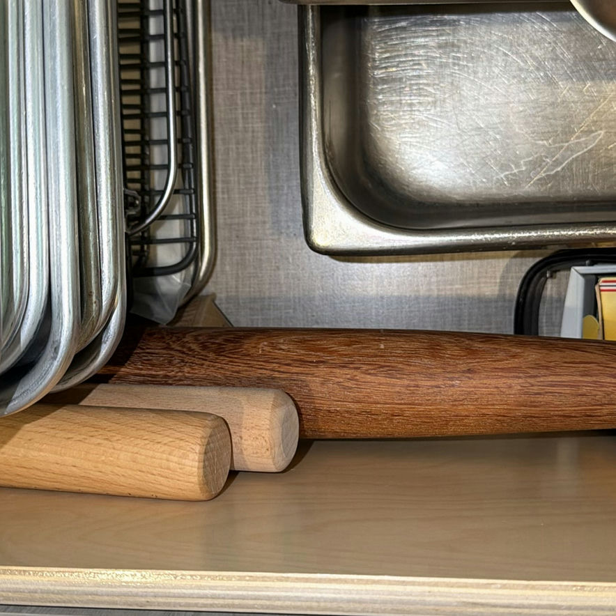 Assorted Baking Pans, Baking Sheets, Cooling Racks, Silicone Mats, Rolling Pins, and Flour Sifter - image 4 of 5