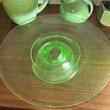 Collection of Vintage Green Glass and Ceramic Pitchers and Creamers - thumbnail 2 of 7