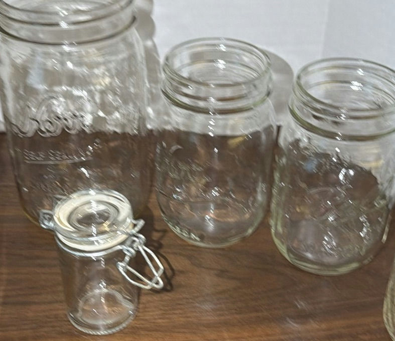 Vintage Glass Storage Jars and Vintage Food Grade Footed Glass Bowls - image 4 of 5