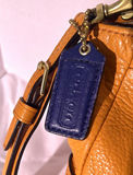 Coach Orange Leather Wristlet Clutch Bag - thumbnail 2 of 6