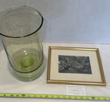 Harriet Blum Framed Fine Art Photograph and Green Glass Vase - thumbnail 1 of 6