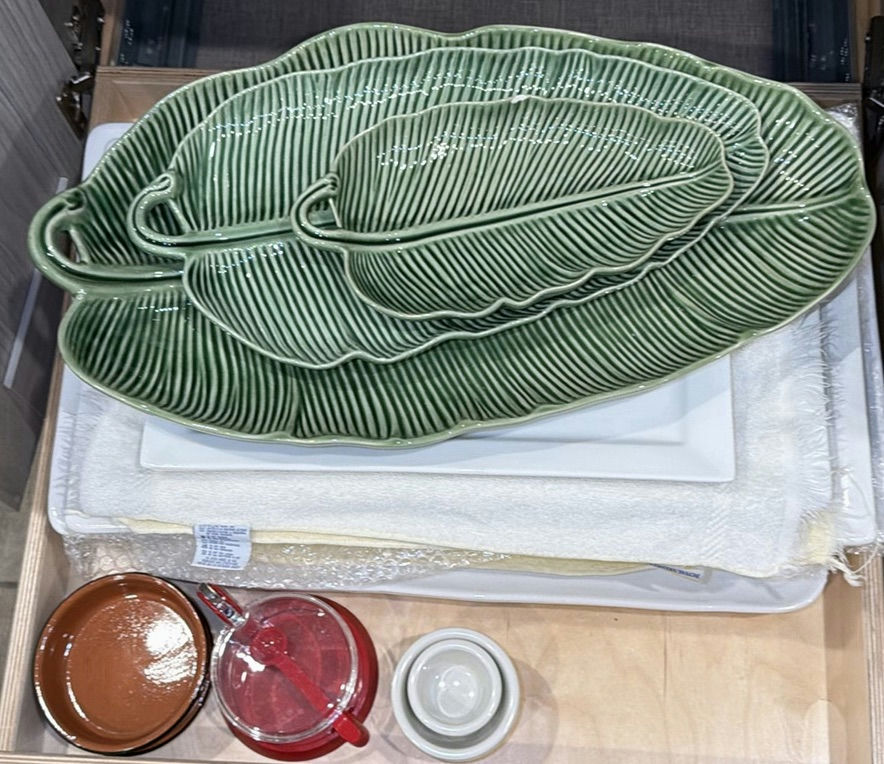 Assorted Serving Platters, Bowls, Towels, and Kitchen Accessories - image 1 of 5