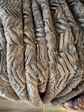Textured Gray Blanket and Patterned Quilt - thumbnail 2 of 8