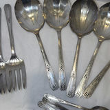 Silver-Tone Serving Utensils and Spoon Set - thumbnail 7 of 9