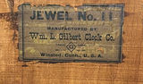 Antique Pressed Wooden Mantel Clock - thumbnail 8 of 10