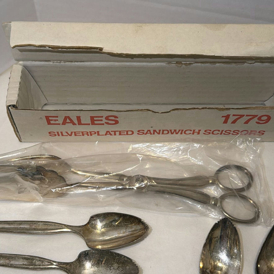 Assorted Silverplate Serving Utensils and Tray - image 7 of 8