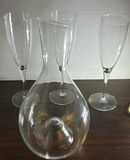 Glass Decanter and Champagne Flutes Set - thumbnail 1 of 5