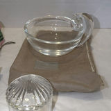 Steuben Glass Bowl and Covered Dish with Assorted Decor Items and Earrings - thumbnail 5 of 9