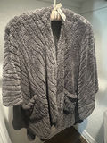 Gray Faux Fur Wrap and White + Warren Red Cashmere Scarf - thumbnail 1 of 11