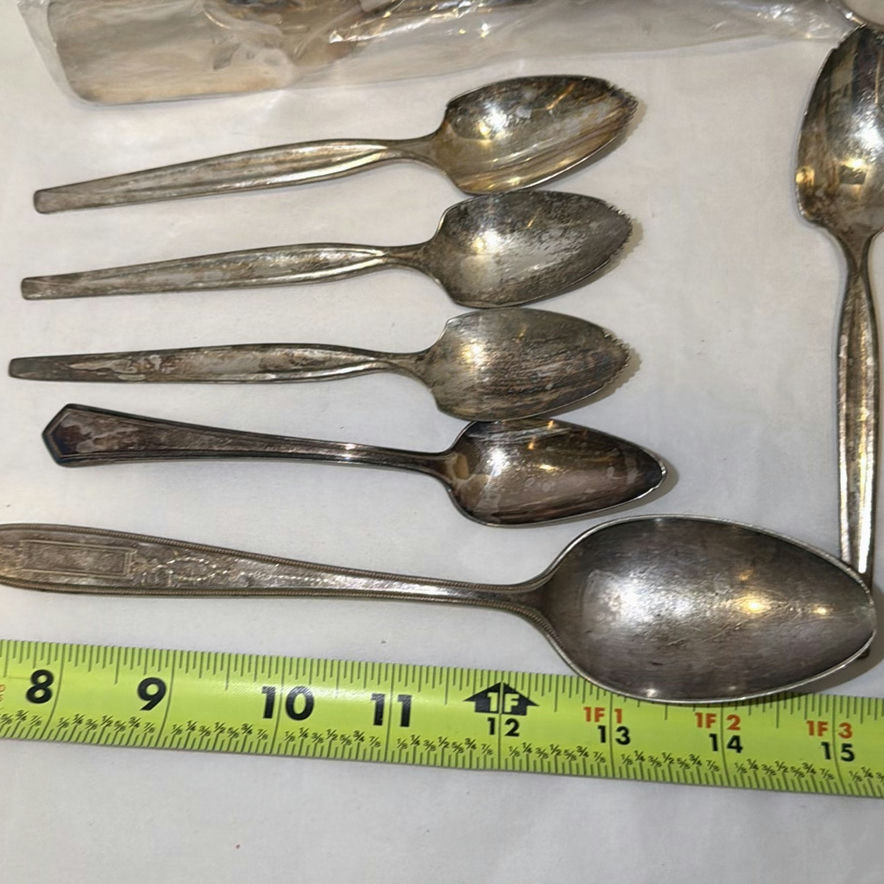Assorted Silverplate Serving Utensils and Tray - image 3 of 8