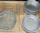 Assorted Baking Pans, Cooling Racks, and Glass Pie Dishes - thumbnail 1 of 5