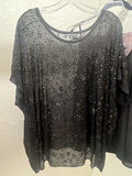 Johnny Was White Embroidered Blouse, Purple Camisole, and Eileen Fisher Black Beaded Top - thumbnail 5 of 11