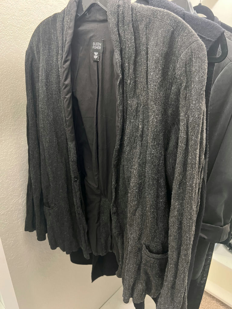Eileen Fisher Black Cardigans and Sleeveless Jacket - image 2 of 9