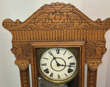 Antique Pressed Wooden Mantel Clock - thumbnail 2 of 10