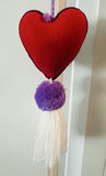 Handmade Pom-Pom and Felt Heart Hanging Decorations - thumbnail 4 of 4