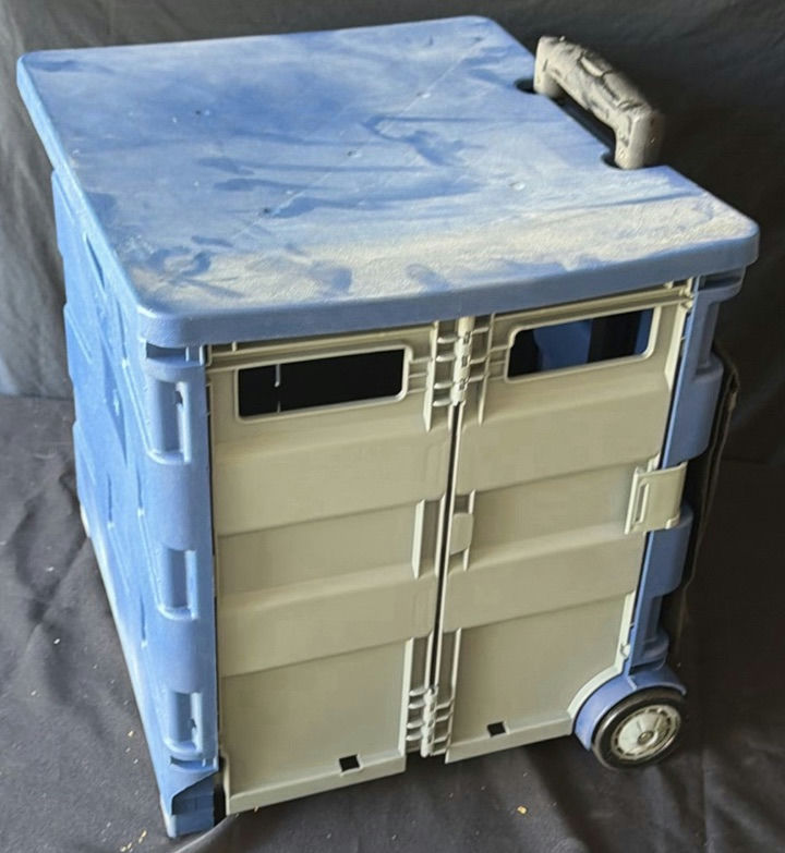 Staples Folding Rolling Storage Crate - image 2 of 5