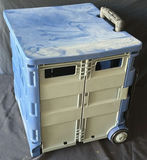 Staples Folding Rolling Storage Crate - thumbnail 2 of 5