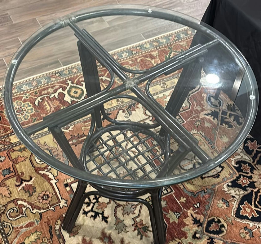 Round Glass Top Side Table - image 1 of 4