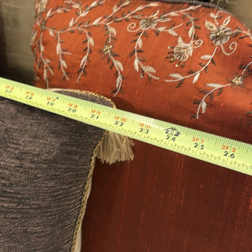 Decorative Silk Throw Pillow Set and Cal King Silk Bedspread - image 7 of 13