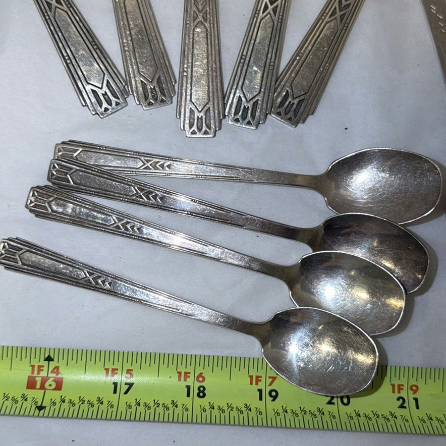 Silver-Tone Serving Utensils and Spoon Set - image 5 of 9
